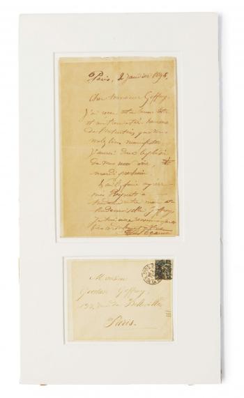 Lettre Autographe Signée à Gustave Geoffroy by 
																	Paul Cezanne